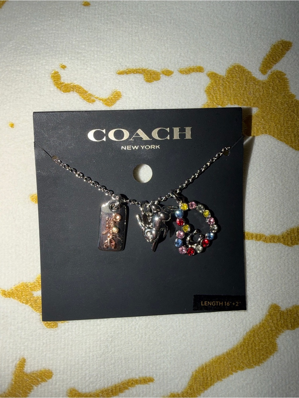 COACH Multicolor Charm Pendant Necklace